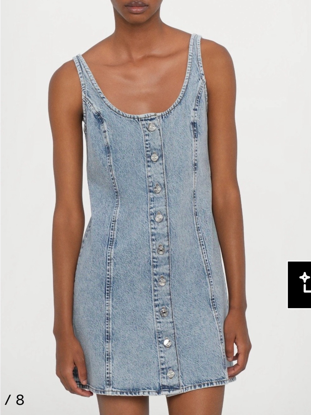 NWT Frame Denim Mini Shift Dress 100% Cotton Sz 10